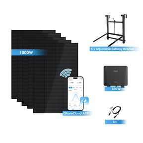 Ray Balcony Solar System 200W~1200W Adjustable Bracket
