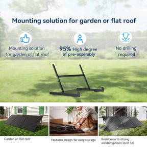 Garden or Flat Roof Solar System 855W