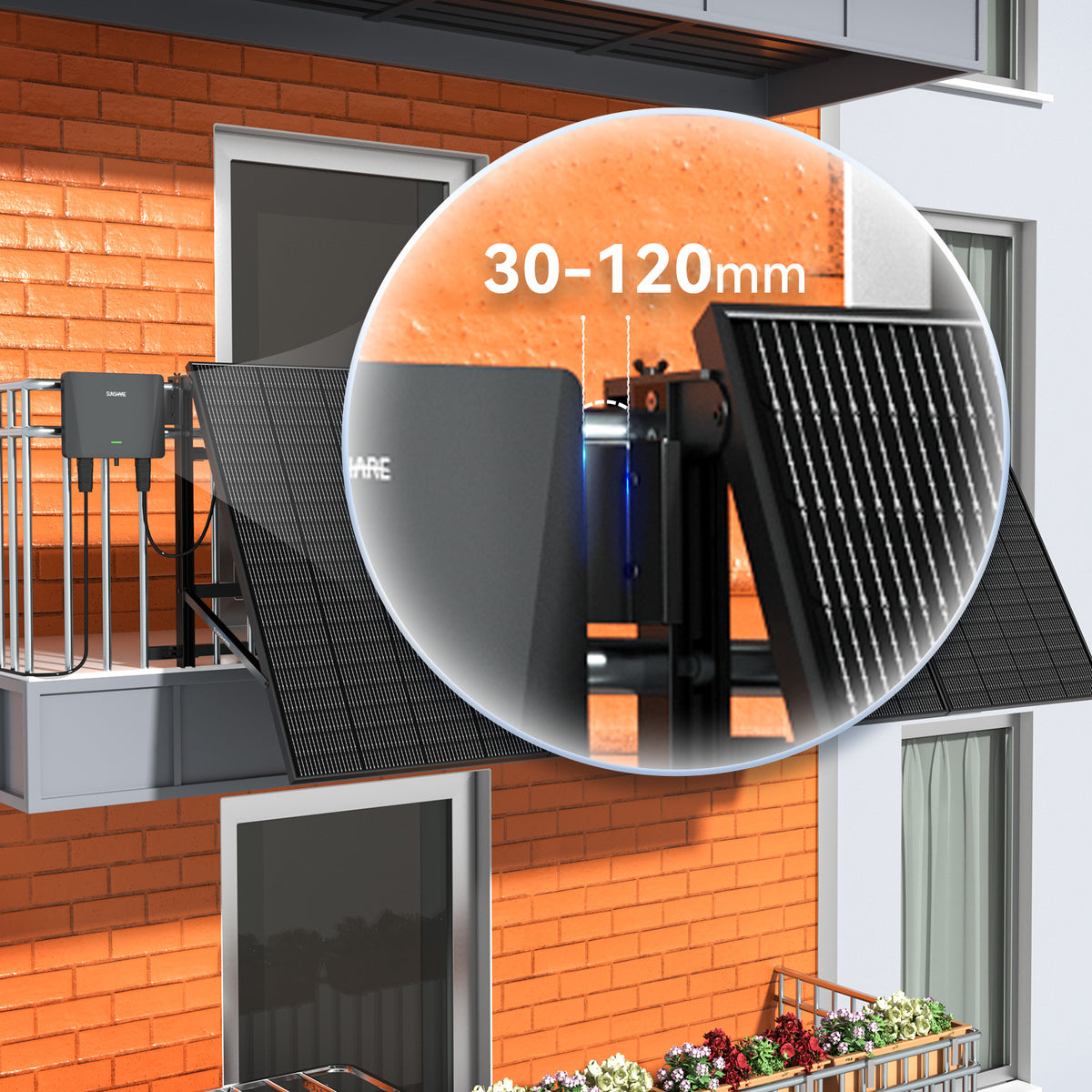 Railing Balcony Solar System 800W