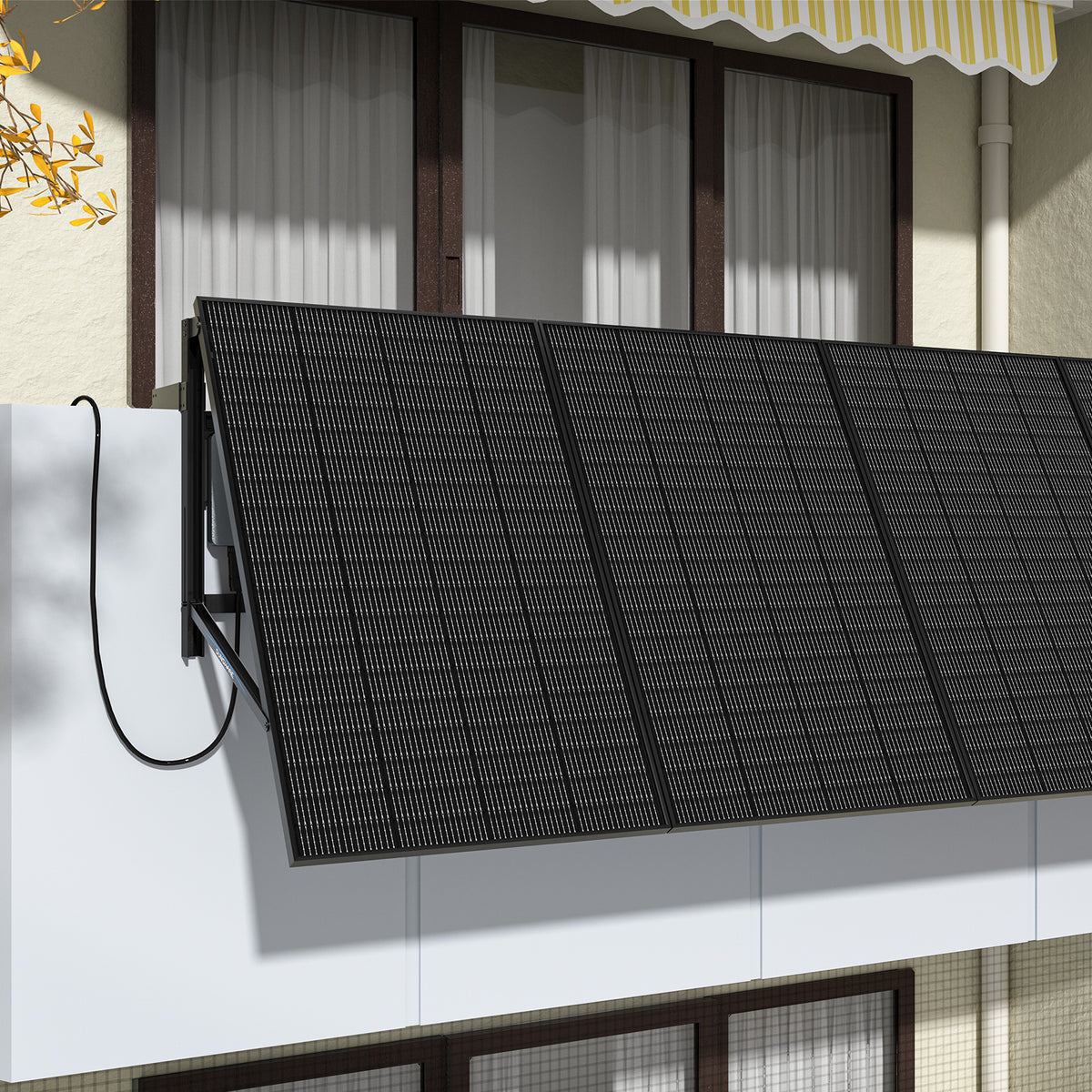 Cement Balcony Solar System 800W with Adjustable Bracket